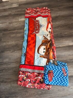 Disney Pixar Cars Twin Bedding - Comforter Cover and Flat Sheet
